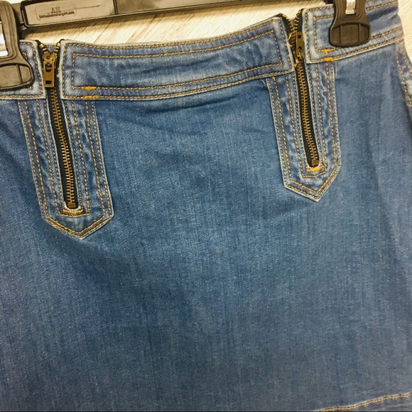 Anthropologie | Pilcro Mini Denim Double Zip Skirt - Picture 3 of 8